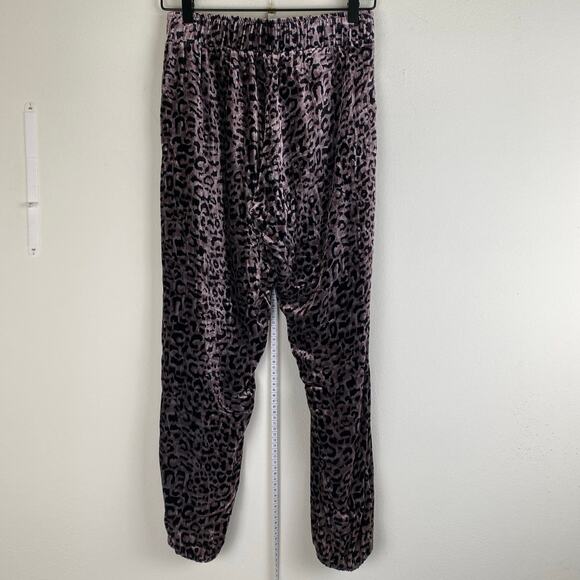 Johnny Was Velvet Animal Joggers Size XS Taupe Black Leopard Silk Pants JWLA - Picture 11 of 14
